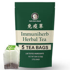 Herb Guru Immuniherb Herbal Tea Bags – Healthy Immune Function & Respiratory Comfort with Ginger, Balloon Flower, Mint & Licorice Root – Caffeine Free Tea, 0.88 Ounces