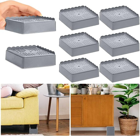 Bed Risers 1 inch, 2 inch, 3 inch, 4 inch Heavy Duty, Adjustable Furniture Riser by EGTTGIN