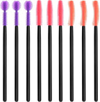 OIIKI 9pcs Crevice Cleaning Brushes, Silicone Nook & Cranny Brushes, Orange, Purple, Red
