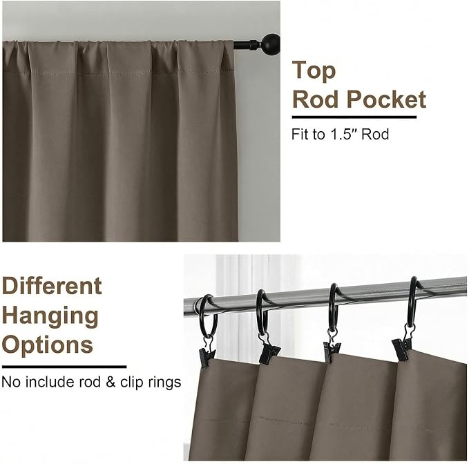 Simplebrand Ava Latte Blackout Curtains - Image 4
