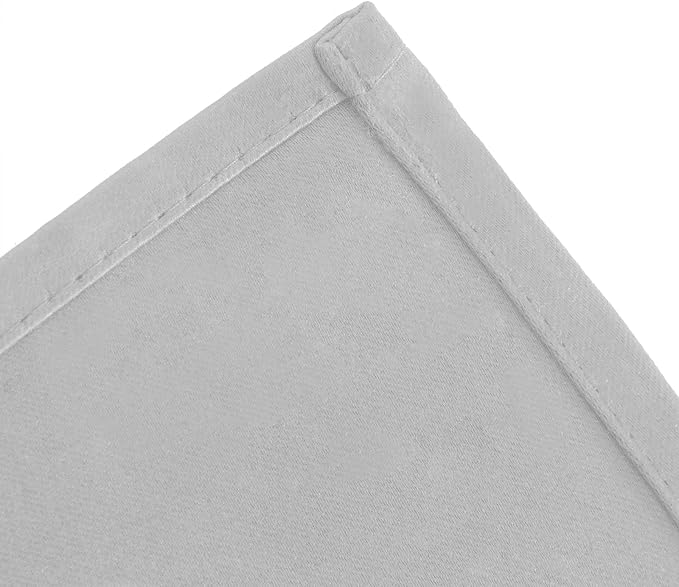 Light Grey Blackout Curtains 42 x 54 Inch Length Set of 2 Panels Grommet - Image 6