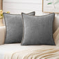 MIULEE Decorative Couch Throw Pillow Covers 18x18 Inch Dark Gray 2 Pack | by MIULEE