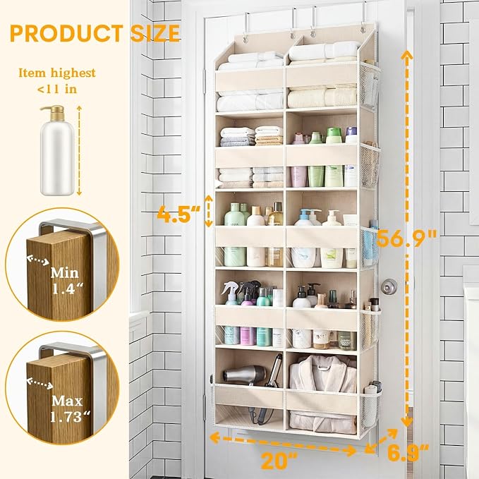 Ofiray-home Over the Door Organizer 5 Tiers, Extra Large Behind Door Storage of - Image 4
