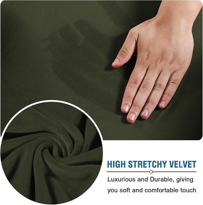 H.VERSAILTEX Rich Velvet Stretch 2 Piece Cover Chair Slipcover Sofa Cover - Image 5