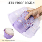 17oz Soup Thermo for Hot Food Kids Insulated Vacuum Food Jar with Stainless Steel Spoon Wide Mouth Thermo Leakproof Lunch Food Container Kids Hot Lunch Box (Purple-Horse)