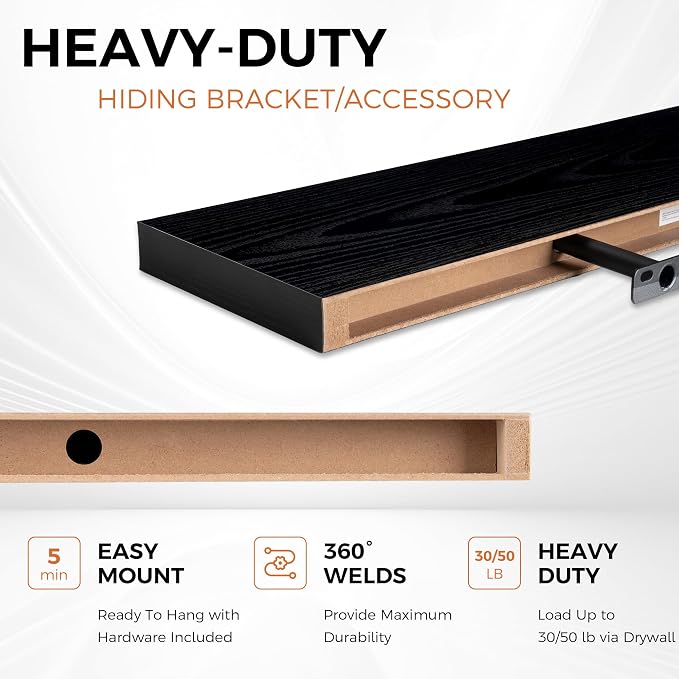 Fun Memories Floating Shelves for Wall, 40 Inch Floating Shelves for Home Decor - Image 4