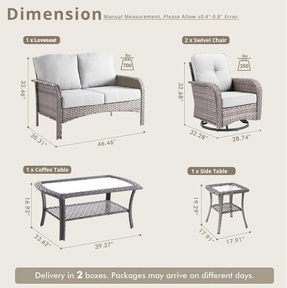 Weaxty Wicker Patio Furniture Set - Image 2