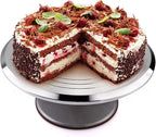 12'' Cake Stand, Cake Spinner Cake Decorating Supplies, Round Decorating Turntable Revolving Aluminum Table Holder Baking Display Tray Plate Tools Accessories for Birthday Wedding Party