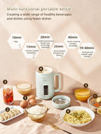 balbali Portable Electric Pot for Cooking Dorm Room - 28oz Non-stick Travel Electric Kettle, Mini Hot Pot with Temperature and Time Control - Self Heating Soup/Rice/Ramen Cooker/Warmer Green