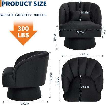 Garvee Ultra-Plush Swivel Accent Chair, 360° Barrel Lounge Chair - Image 2