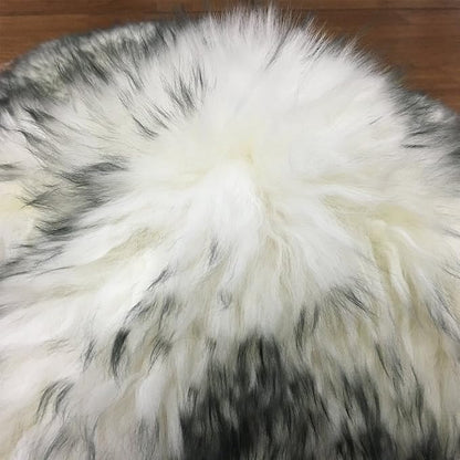 HUAHOO Premium Genuine Sheepskin Rug White Gray Real Australia Sheepskin - Image 7