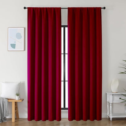 Simplebrand Ava Red Blackout Curtains by Simplebrand