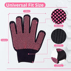 HTVRONT Heat Resistant Gloves for Sublimation - 2Pcs Heat Gloves for Sublimation, Hair Styling, Flat Iron - Thicker and Plus Size, Heat Resistant Work Gloves for Women, Universal Fit - (Plus Size)
