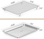 only fire Stainless Steel Baking Sheet with Rack Roasting Pans for Smokers and Pellet Grills Great Kitchen Baking Accessories