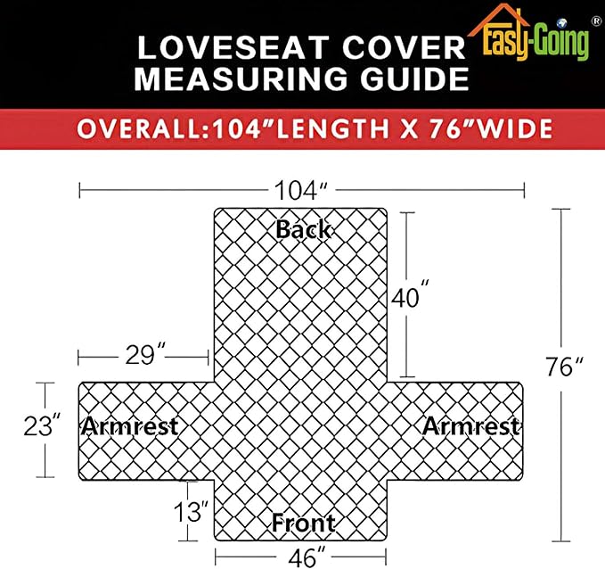 Easy-Going Reversible Couch Cover, 2 Cushion Sofa, Water Resistant Furniture Mat - Image 6