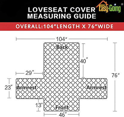 Easy-Going Reversible Couch Cover, 2 Cushion Sofa, Water Resistant Furniture Mat - Image 6