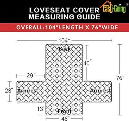Easy-Going Reversible Couch Cover, 2 Cushion Sofa, Chocolate/Ivory | Loveseat - Image 6