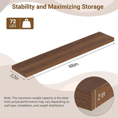 48 Inch Floating Shelves, 12 Inch Deep Floating Shelves - Image 3