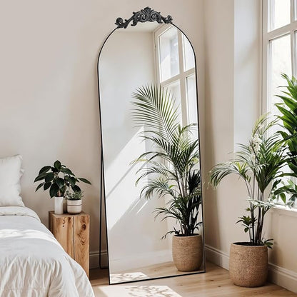 MISSDAY Vintage Baroque Full Length Mirror, Full Metal Frame Stand Up Retro - Image 6