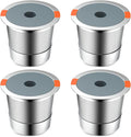 Reusable K Cups | Reusable K Cups for Keurig 1.0 & 2.0 Single Cup Coffee Makers,Stainless Steel Integrated Mesh Strainer keurig accessories (4 pack)