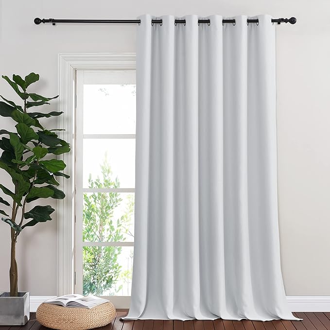 NICETOWN Patio Door Curtain 132 inches Long, Grommet Room Divider Curtain Panel by NICETOWN