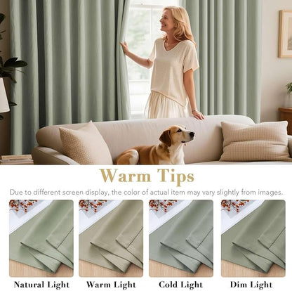 H.VERSAILTEX Bedroom Curtains Blackout Thermal Insulated Room Darkening Window - Image 5