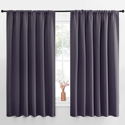 NICETOWN Blackout Curtains for Bedroom, 1 Pair, 62 by 63-inch, Window Treatment by NICETOWN