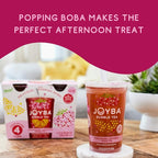 Joyba Bubble Tea Strawberry Lemonade Green Tea, 4 Pack, 12 fl. oz. Cups