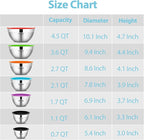 YIHONG 7 Piece Metal Mixing Bowls with Lids for Kitchen, Stainless Steel Set Ideal for Baking, Prepping, Cooking and Serving Food, Nesting Design for Space Saving Storage
