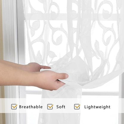 Furman Sheer White Curtains 90 inches Long - Image 5