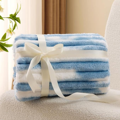 BEDELITE Striped Fleece Throw Blanket, Soft Cozy, Lightweight Warm, - Image 2