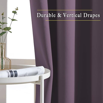 NICETOWN Plum Curtains for Living Room 84 inches Long - Image 5