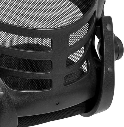 Flash Furniture Kelista Black Mesh Sled Base Side Reception Chair - Image 8