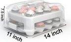 Cupcake Carrier, White Cupcake Holder Carries 24 Standard-Size Cupcakes, Muffin Traveler Two Tier Stand Reusable Cupcake Box
