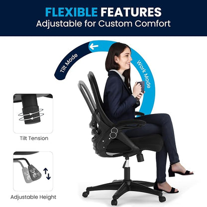 Flash Furniture Porter High Back Black Mesh Ergonomic Swivel Office Chair - Image 11
