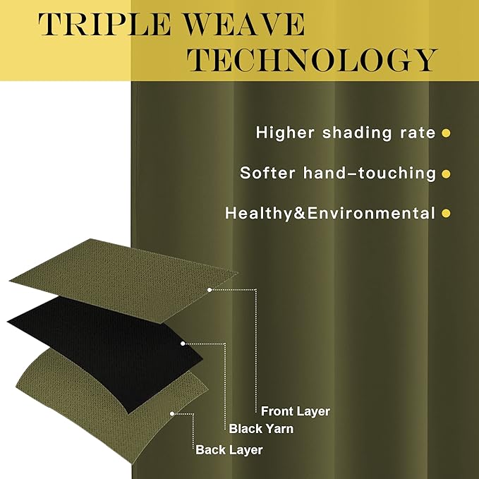 NICETOWN Privacy Room Divider Curtain Thermal Blackout Curtain - Image 3