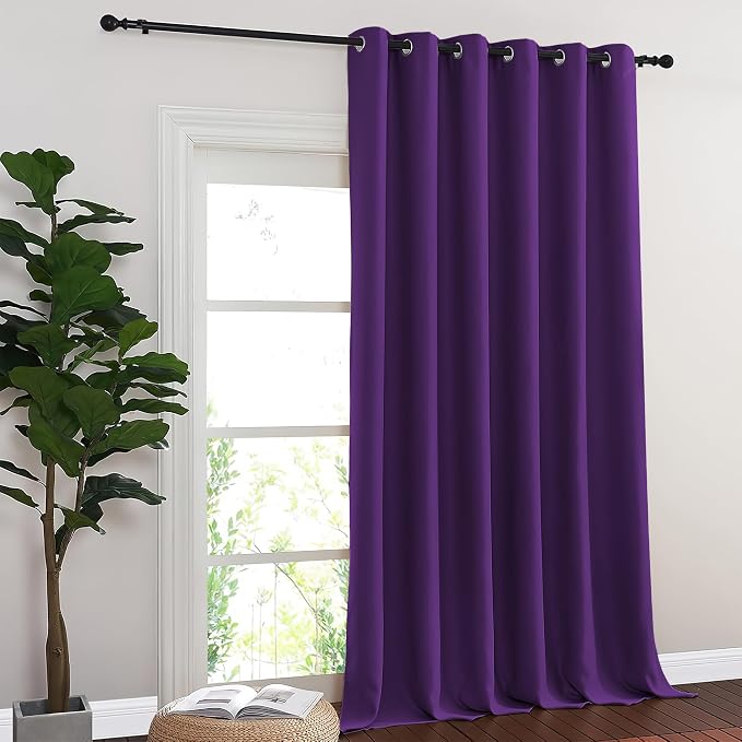 NICETOWN Blackout Sliding Glass Door Curtains, Room Darkening Thermal Insulated - Image 8