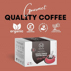 Mondo Single Serve Coffee Bags (20 Cups) Variety Pack - Organic, Medium Roast - Disposable, Portable Coffee Filters for Camping and Travel, Sampler Box of 5 Ground Coffee Flavors