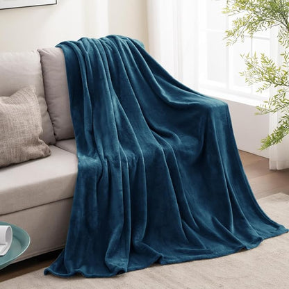 BEDELITE Fleece Blanket Soft Plush Twin Size Blanket Mineral Blue 60"x80" | - Image 5