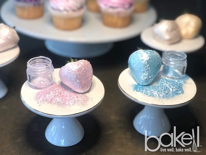 Bakell Bulk Size | Red Tinker Dust Edible Glitter Jar | Food Grade Gourmet Dessert, Foods, Drink Garnish Sparkle Sprinkle Burgundy 25g