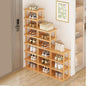 SAN HE Bamboo Shoe Rack 17 Tier- Vertical Shoe Rack by SANHE