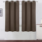Chocolate Brown Blackout Curtains 42 x 63 Inch Length/Set of 2 Curtain by Lemomo