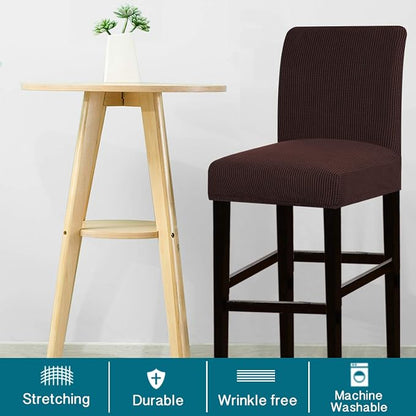 Turquoize Stretch Bar Stool Cover Counter Stool Pub Chair Slipcover - Image 2