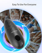 CIRCLE JOY Electric Can Opener, One-Touch Automatic Can Opening with Smooth Edges, Food Safety Handheld Battery-Operated Can Opener for Kitchen and Seniors, Black