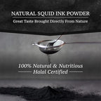 Black Hut Squid Ink Powder, Food Coloring for Rice Noodles Pasta Spaghetti Risotto, Nero Di Seppia, Tinta de Sepia, Halal Certificate, Contains Molluscs, 1.76oz / 50g (Pack of 1)