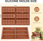 Chocolate Molds - Non-Stick Chocolate Mold, Food Grade Silicone Chocolate Bar Mold for Baking, Candy, Chocolate Snacks,DIY Homemade - Set of 4