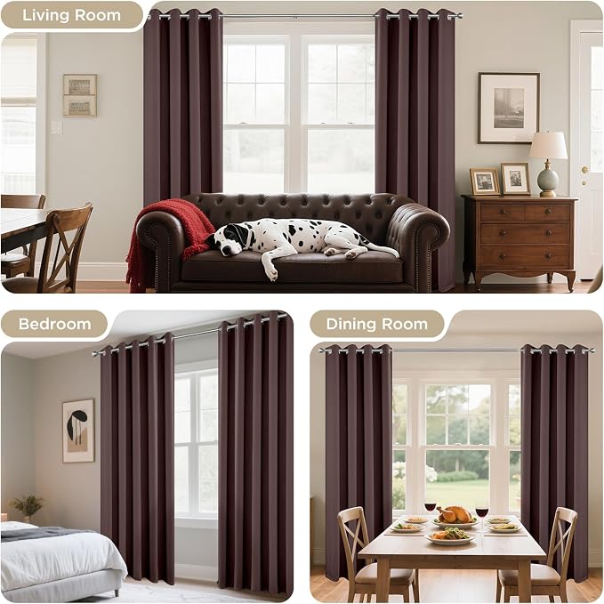 Joydeco Blackout Curtains 95 Inch Length 2 Panels Set, Thermal Insulated Long - Image 6