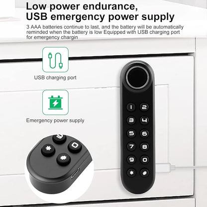 Fingerprint Cabinet Lock, Smart Electronic Cabinet Locks, Combination Password - Image 4