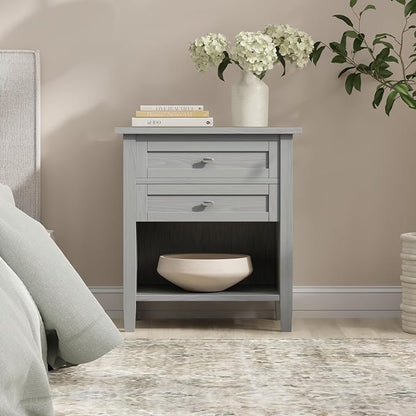 SIMPLIHOME Warm Shaker Bedside Table - Image 2