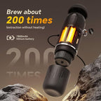 Portable Coffee Maker Travel Espresso Machine 120W Red Color, 19 Bar Pressure 7500mAh Rechargeable Battery Version Portable On the Go for Camping, Driving, Home and Office Travelling